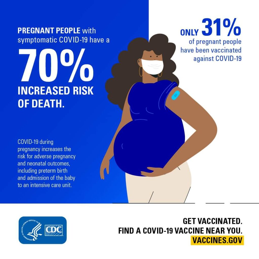 covid vac pregnant risk of death